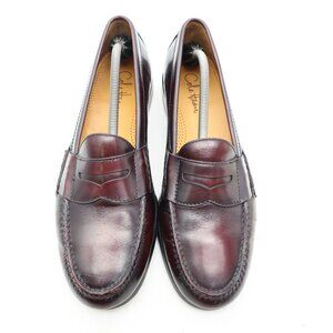 Cole Haan Pinch Penny Loafers Men's 12 D Burgundy Leather Classic Slip On Dress